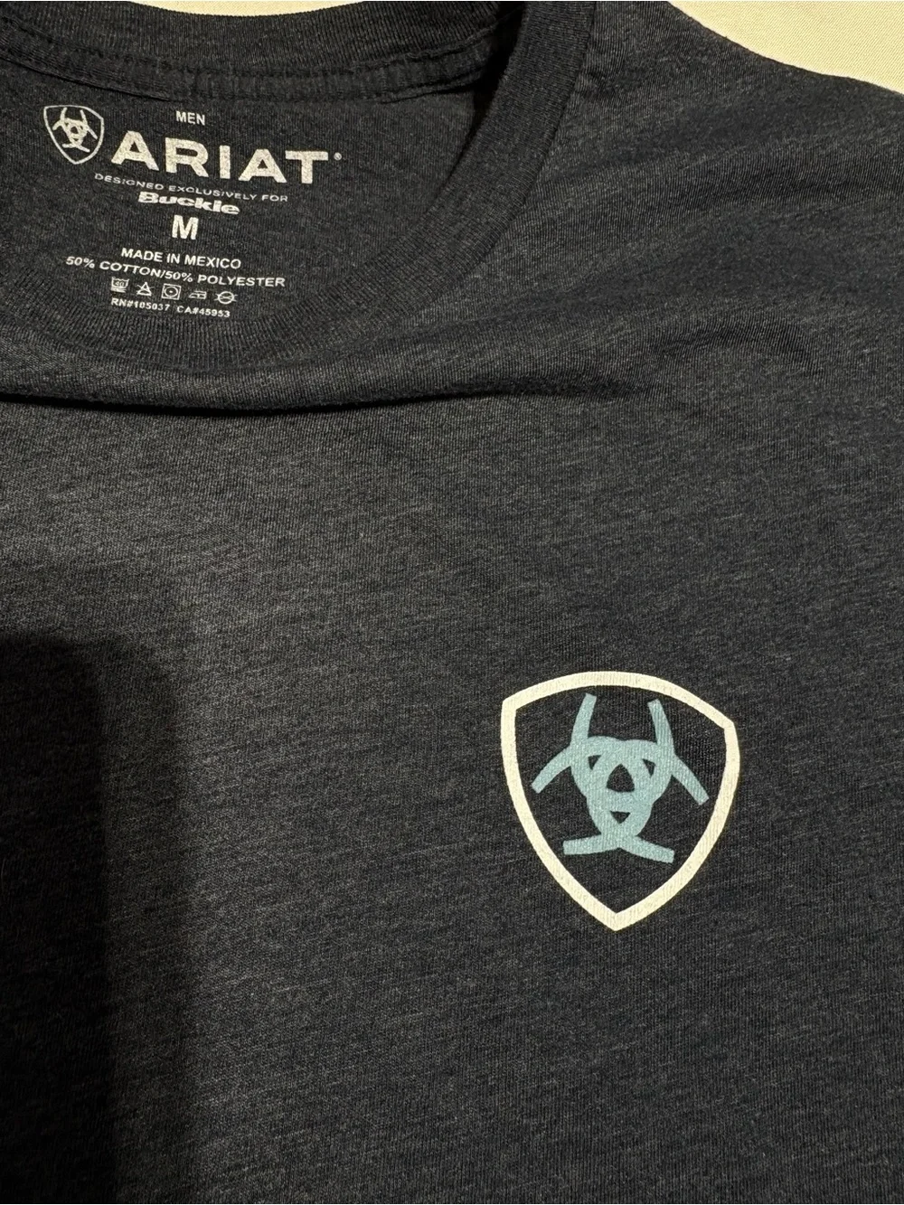 Ariat Dark Navy Heather Shield Logo Tee - Picture 3 of 3